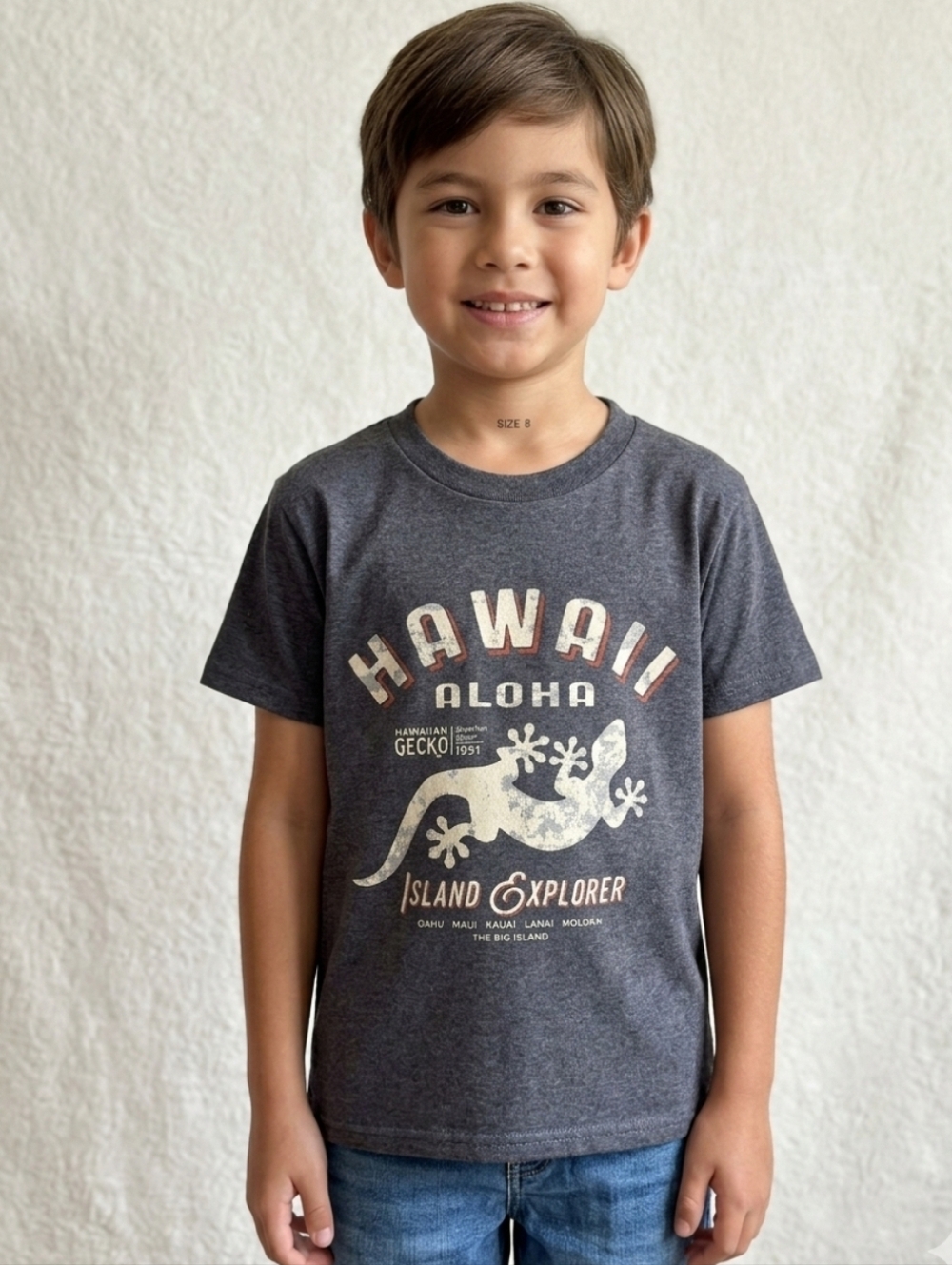 Hawaii Aloha Island Explorer Kids Graphic Tee - Dark Navy